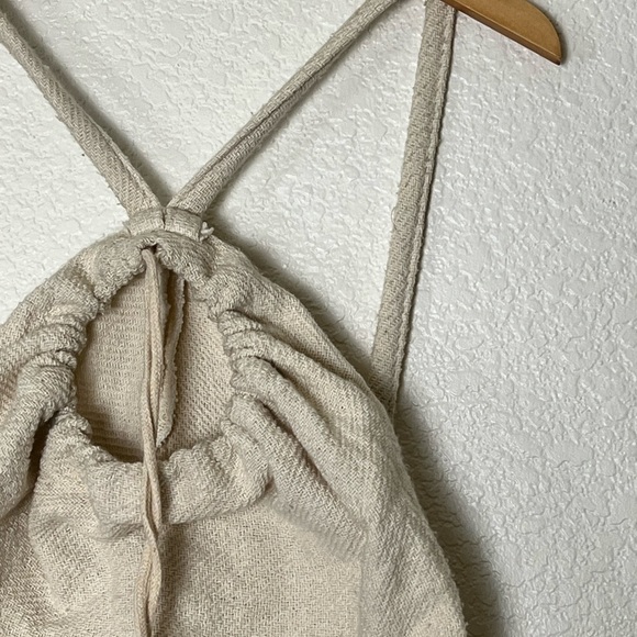 Hard Rock Cafe | Large drawstring burlap backpack Cabo San Lucas - Picture 3 of 8